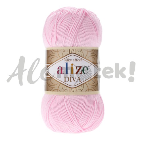 Alize Diva 185 - różowy dziecięcy