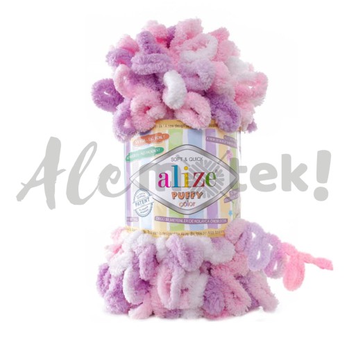 Włóczka Alize Puffy Color 6051 pętelkowa rękodzieła (100gr/9mt)