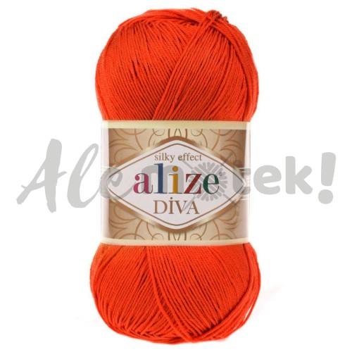 Alize Diva 37 - czerwono-pomarańczowy