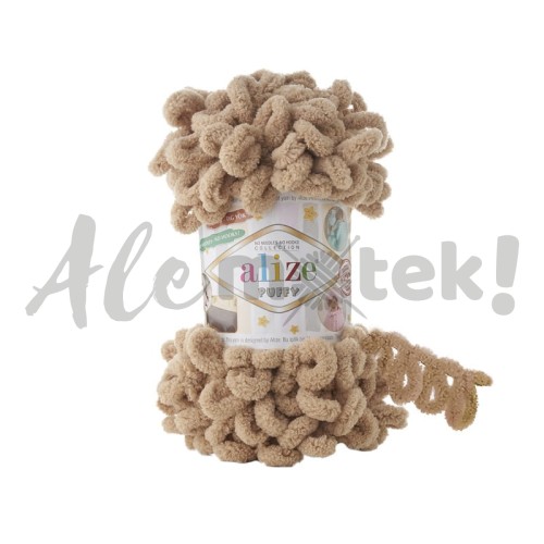 Włóczka Alize Puffy 262 beżowy pętelkowa rękodzieła (100gr/9mt)