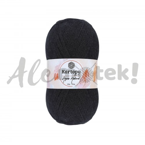 Kartopu Angora Natural - 940 - czarny