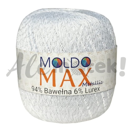 Max Moldo Metallic - biało srebrny