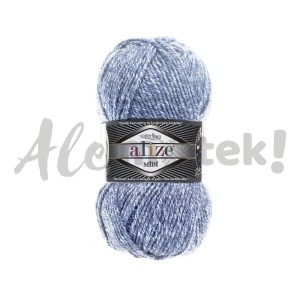 Alize Superlana Midi 806 - melanż niebiesko-biały