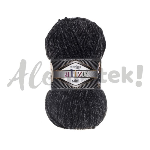 Alize Superlana Midi 800 - czarno-szary