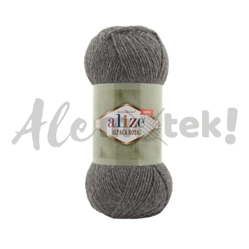 Alize Alpaca Royal 196 - ciemny popiel