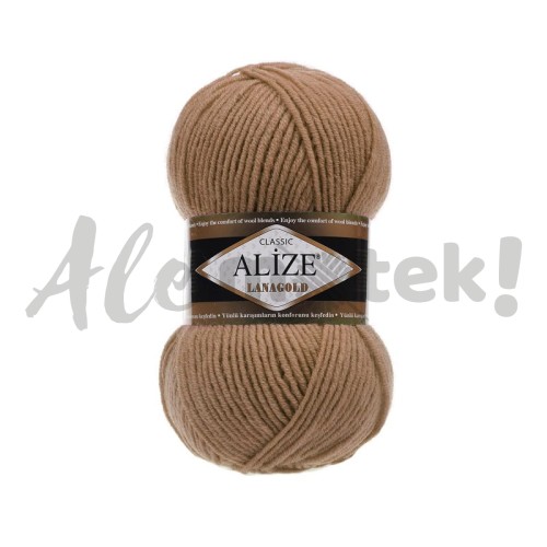 Włóczka Alize Lanagold 466 camel 51% Akryl 49% Wełna 240 metrów 100 gr