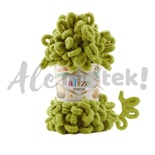 Włóczka Alize Puffy 11 zielony pistacjowy pętelkowa rękodzieła (100gr/9mt)