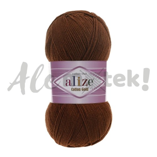 Alize Cotton Gold 690 - ciemny brąz