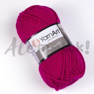 YarnArt Merino Bulky 8041 - amarantowy