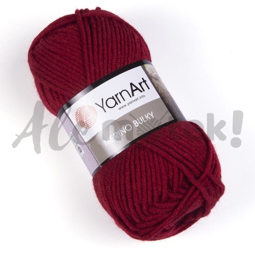 YarnArt Merino Bulky 3024 - burgundowy