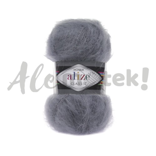 Alize Mohair Classic 87 - ciemno szary