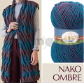 Nako Ombre 20386 Bordo- C. Niebieski