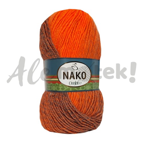 Nako Ombre 20807 Pomarańczowo - Szary