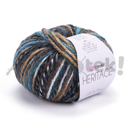 Włóczka YarnArt Heritage 337 Split 25% Akryl 75% Wełny 50gr 125mt