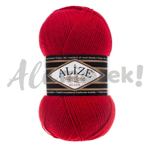 Alize Superlana Klasik 56 - czerwony