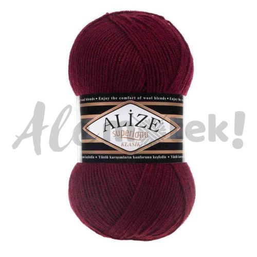 Alize Superlana Klasik 57 - bordowy