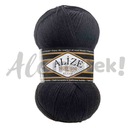 Alize Superlana Klasik 60 - czarny