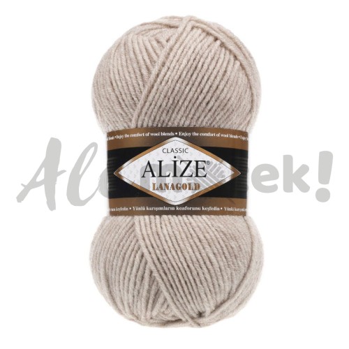 Włóczka Alize Lanagold 152 j. beżowy 51% Akryl 49% Wełna 240 metrów 100 gr