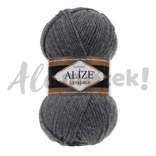 Włóczka Alize Lanagold 182 c szary 51% Akryl 49% Wełna 240 metrów 100 gr