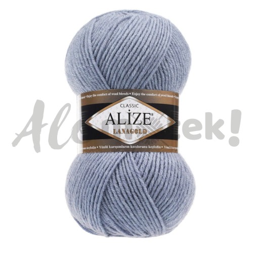 Włóczka Alize Lanagold 221 j jeansowy 51% Akryl 49% Wełna 240 metrów 100 gr