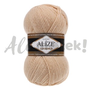 Włóczka Alize Lanagold 680 miodowy 51% Akryl 49% Wełna 240 metrów 100 gr