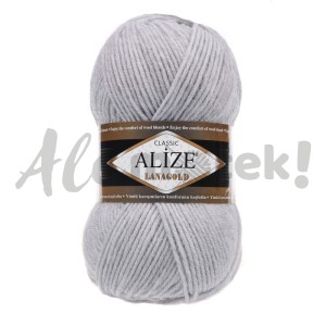Włóczka Alize Lanagold 684 jasny szary 51% Akryl 49% Wełna 240 metrów 100gr