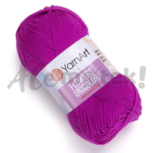 YarnArt Flowers Unicolor 750 fuksja 