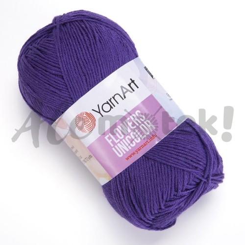 YarnArt Flowers Unicolor 751 fioletowy bratek