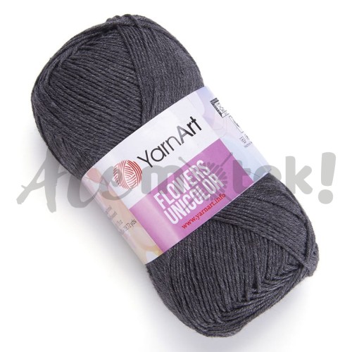 YarnArt Flowers Unicolor 745 grafitowy
