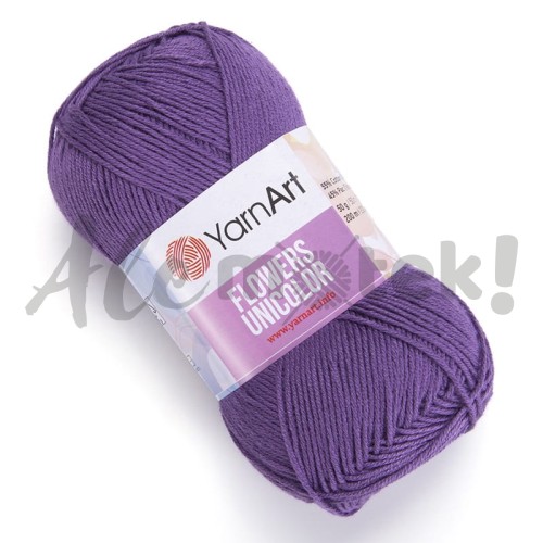 YarnArt Flowers Unicolor 748 fioletowy