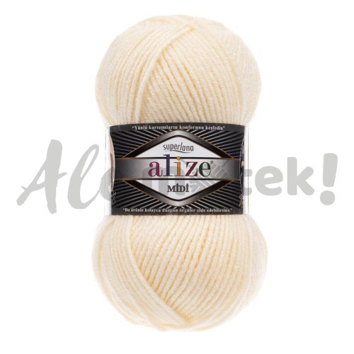 Alize Superlana Midi 01 - kremowy