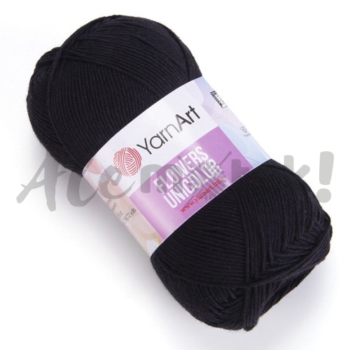 YarnArt Flowers Unicolor 746 czarny