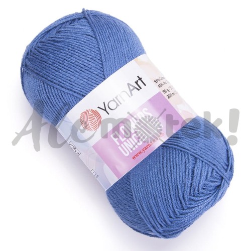 YarnArt Flowers Unicolor 743 niebieski