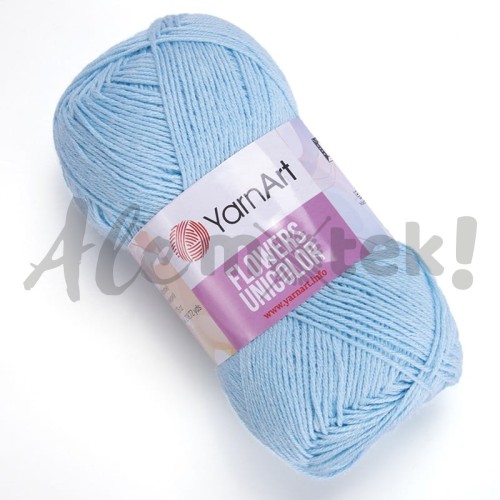 YarnArt Flowers Unicolor 755 błękitny