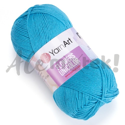 YarnArt Flowers Unicolor 754 turkusowy