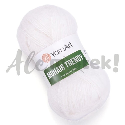 YarnArt Mohair Trendy 101 Biały 