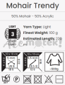 YarnArt Mohair Trendy 142 Aqua
