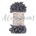 Włóczka Alize Puffy 87 ciemny szary pętelkowa rękodzieła (100gr/9mt)