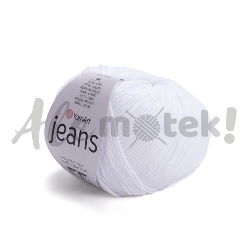 YarnArt Jeans 62 biel optyczna 