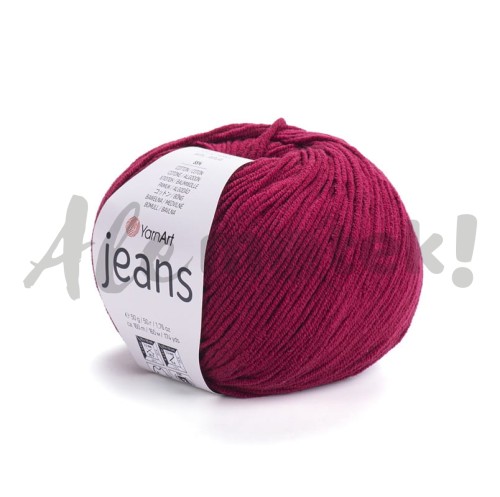 YarnArt Jeans 66 rubinowy