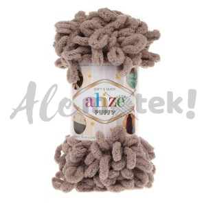 Włóczka Alize Puffy 530 ciemny beżowy pętelkowa rękodzieła (100gr/9mt)