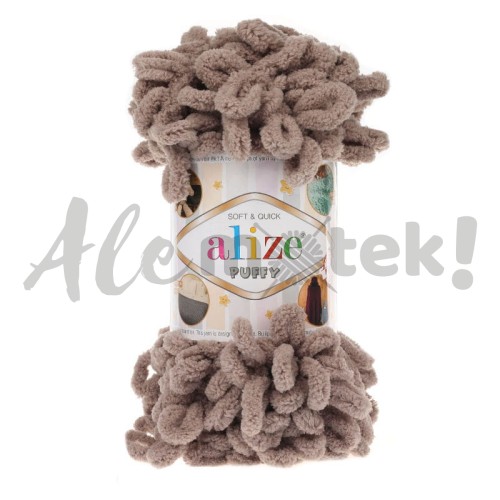 Włóczka Alize Puffy 530 ciemny beżowy pętelkowa rękodzieła (100gr/9mt)