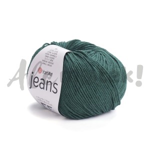 YarnArt Jeans 92 butelkowa zieleń