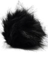 Pompon futrzany 10 cm - czarny 