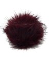 Pompon futrzany 10 cm - bordowy