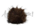 Pompon futrzany 10 cm - brązowy