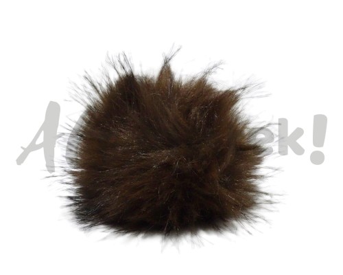 Pompon futrzany 10 cm - brązowy