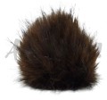 Pompon futrzany 10 cm - brązowy
