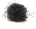 Pompon futrzany 10 cm - ciemny szary