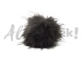 Pompon futrzany 10 cm - ciemny szary
